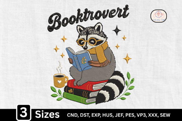 Book Lover Book Reading Raccoon Design
