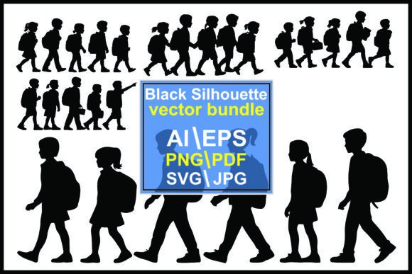 Capturing the Journey: The Art and Utility of School Silhouette Vectors