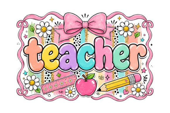 Cute Teacher Rainbow School SVG: A Vibrant Design for Educators and Creators