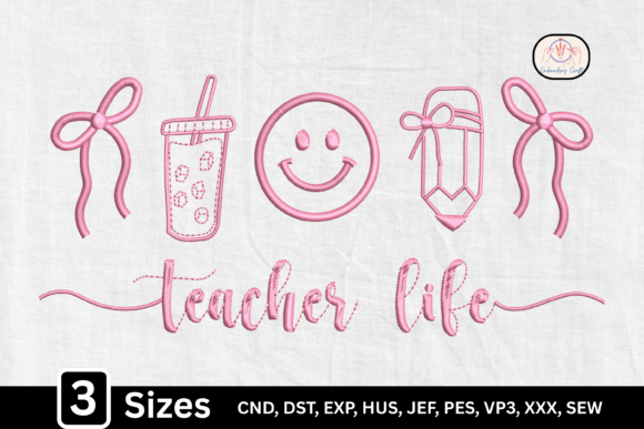Embracing the Aesthetic: The Bow Pencil Funny Teacher Life Embroidery Trend