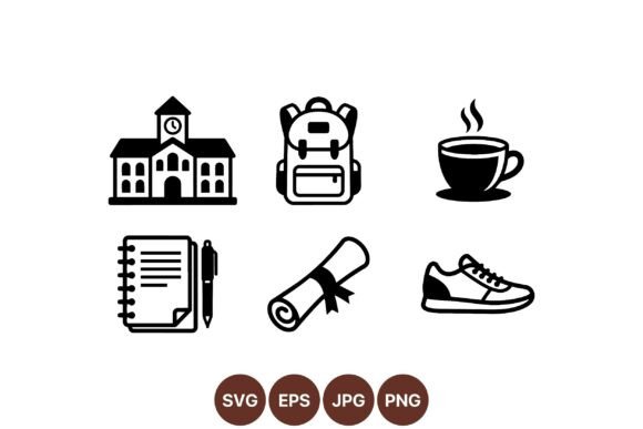 School Education Icon Clipart Pack