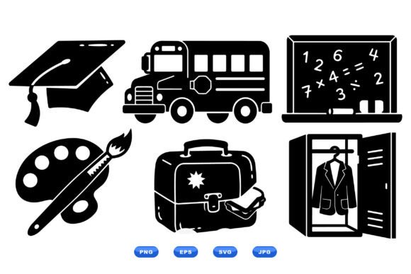 School Education Icons SVG Set: Defining Clarity in Modern Design