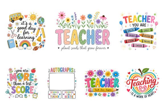Teacher Quotes Clipart Bundle PNG: Elevating Educational Design with Impactful Typography