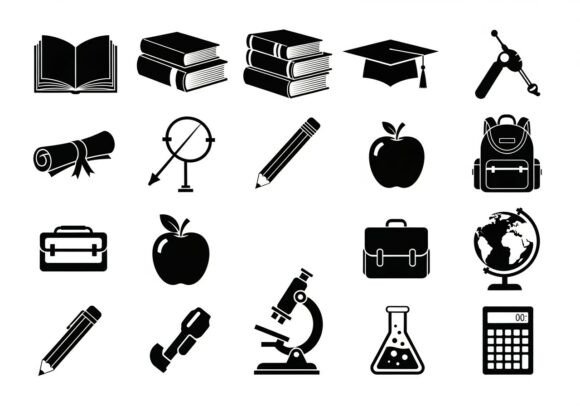 The Timeless Power of Black and White School Education Symbols in Modern Design