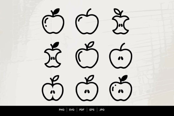 Unlocking Creative Potential with the Apple Outline Icon Set SVG